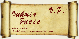 Vukmir Pučić vizit kartica